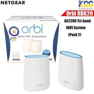 NETGEAR RBK20 Orbi AC2200 Tri-band WiFi System 2-Pack