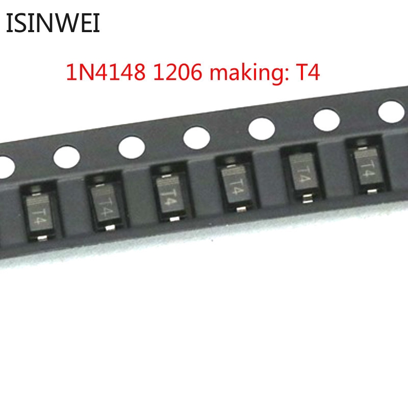 หลอดไฟSmd ไดโอด 1 N 4148 1 N 4148 Ws 50ชิ้น