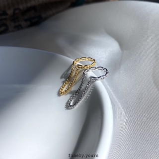 finely.yours 925 Stering Silver Jewelry| Ear cuff เงินแท้ 92.5% ลายโซ่ // Chic Chain Earcuff (ราคาต่อชิ้น)