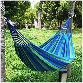 เปลยวนผู้ใหญ่ แบบพกพา เปลยวน240X80CM เปลญวนผ้าใบ(แถมฟรีกระเป๋าและเชือก) บ้าน เปลเดินป่า เปล เปลญวน เปลสีรุ้ง ขนาดใหญ่