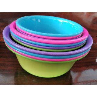 กะละมังพลาสติก ทรงกลม สีใส ลายผลไม้ Green Ware 30cm/35cm/40cm