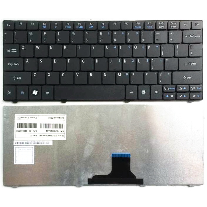 แป้นพิมพ์ใหม่สําหรับ Acer Aspire One ZA3 721 722 751 AO721 AO751 1810T 1551 1410 Aspire ONE 753H AO7
