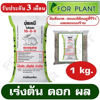 ปุ๋ย ตรากระต่าย/CT สูตร 16-8-8  บรรจุ 1 กิโลกรัม เร่งต้น ดอก ผล