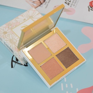 (แท้100%)Pony Shine Easy Glam 3 Eyeshadow Quad #01 Brown Bloom โทนน้ำตาล