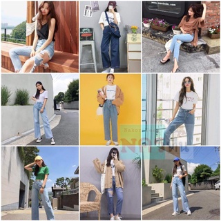 รหัสR(เฉพาะLive):สวยสุดปัง!🌈ยีนส์มือ1เอวสูงทรงบอย,กระบอกลิซ่า👖งานป้ายพรีเมี่ยม(ปกติ390)