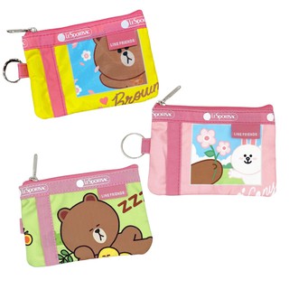 กระเป๋าใส่การ์ด มีซิบ Line Friends x LeSportsac Co-Branded Card Purse Pouch