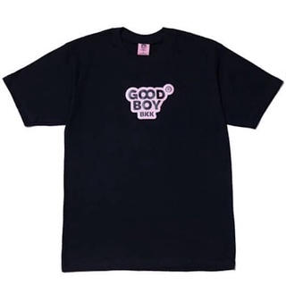 เสื้อยืดผ้าฝ้ายพิมพ์ลายแฟชั่น GOODBOY LOGO PINK TEE