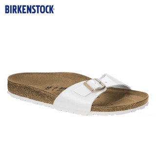 Birkenstock-Madrid Patent White/Gold