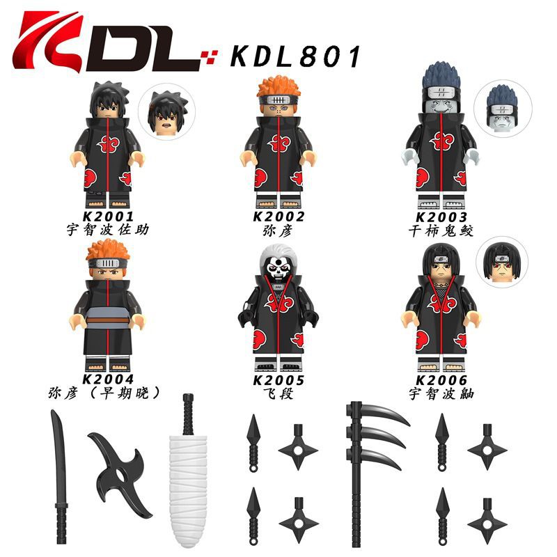 Lego akatsuki naruto Action figure akatsuki naruto series KDL801 Children& 39;s ของเล่น akatsuki nar