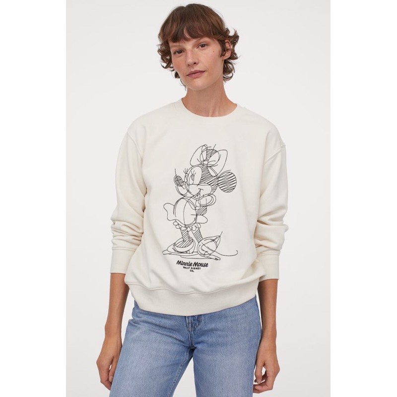 Crewneck H&M ครีมมินนี่เมาส์