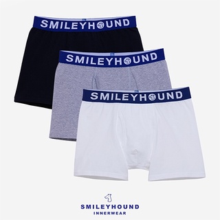 กางเกงในชาย กางเกงในขาสั้น สีขาว สีเทา สีดำ ผ้า cotton spandex SMILEYHOUND INNERWEAR รุ่น CU1102