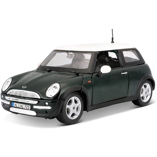 โมเดลรถแข่ง Maisto No. 31219  Mini Cooper  หลังคาขาว โมเดลรถคลาสสิค   อัตราส่วน  1:24 จำลองเหมือนจริง ผลิตจากโลหะผสม