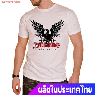 ConverShoes เสื้อยืดแขนสั้น เสื้อผ้า2019 New Brand Alter Bridge Rock Band Logo White Shirts Clothes Novelty Cool MenS T