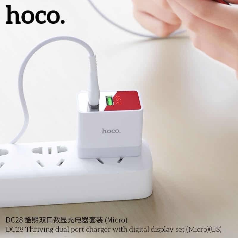 Hoco DC28 5A SET ชุดชาร์จสายชาร์จ+หัวชาร์จ รุ่น Micro/iPhone/Type C ของแท้100%