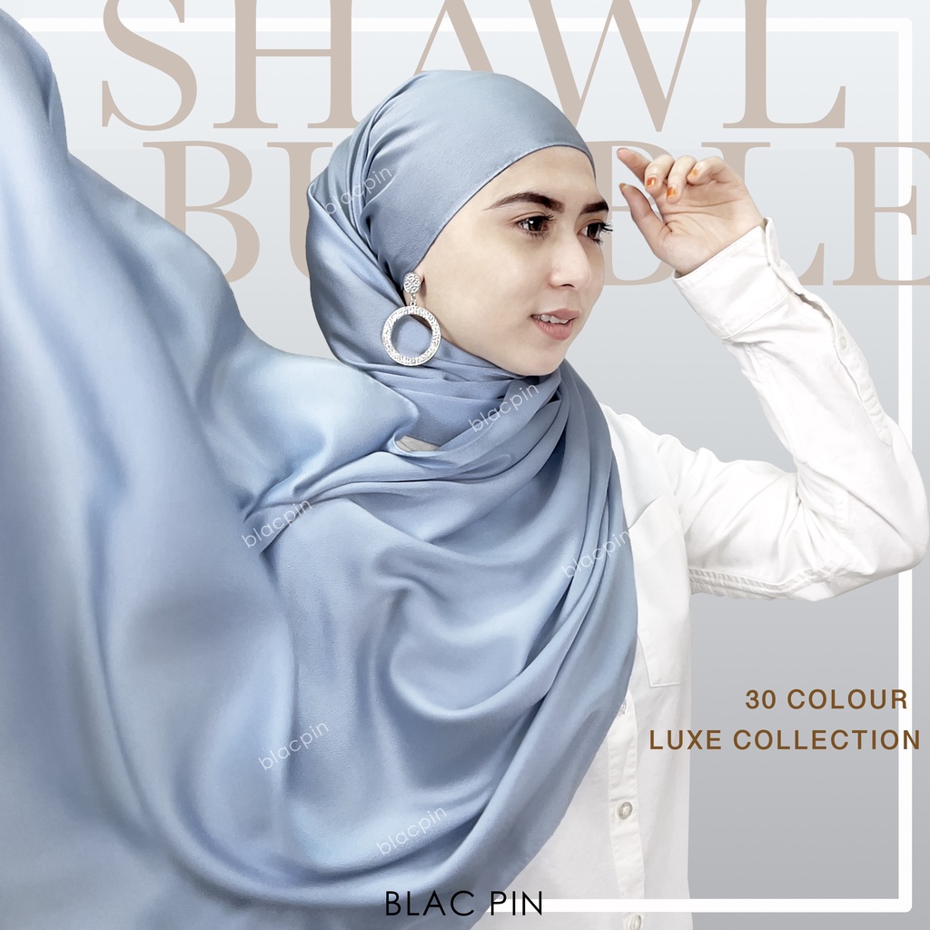 ผ้าคลุมไหล่ Bubble Satin Luxe Collection Premium Plain