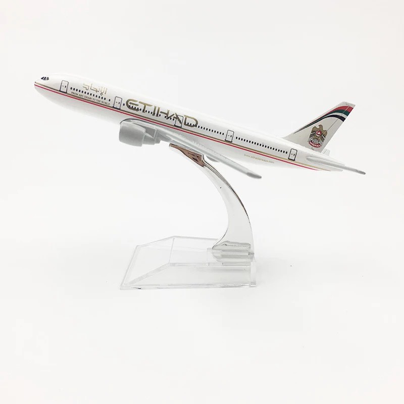 [16cm] โมเดลเครื่องบิน Etihad 777 (Aircraft Metal Model) วัสดุทำจากเหล็ก  พร้อมฐาน ของเล่น ของสะสม เสริมฮวงจุ้ย