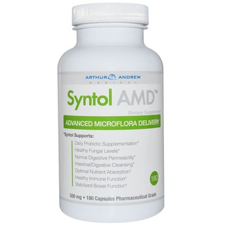 🌈PreOrder 🔥Arthur Andrew Medical, Syntol AMD, Advanced Microflora Delivery, 500 mg, 180 Capsules