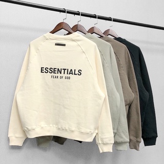 เสื้อกันหนาวแขนยาว พิมพ์ลายตัวอักษร FEAR OF GOD ESSENTIALS FOG