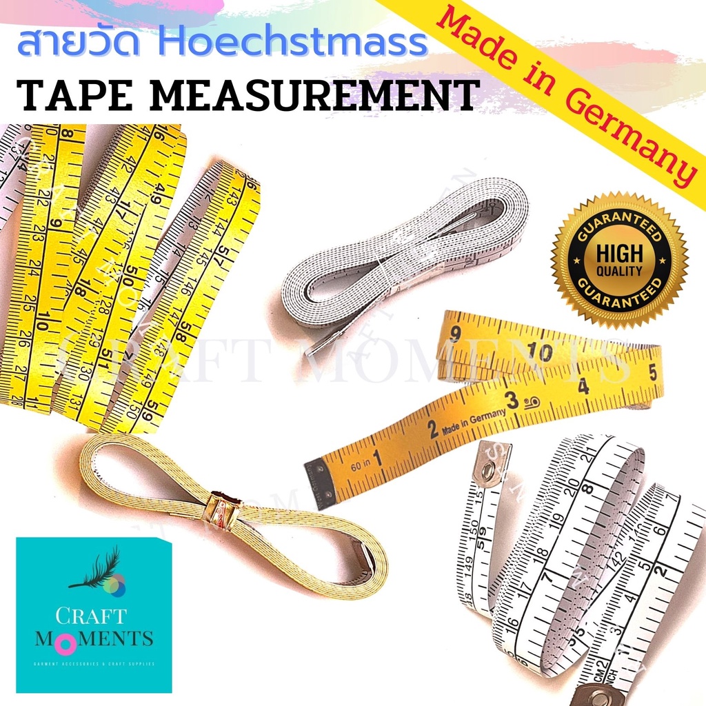 CRAFT MOMENTS: สายวัดตัว สายวัด สายวัดเอว TAPE MEASUREMENT MEASURING TAPE ยาวมาตรฐาน HOECHSTMASS Germany / Dean London