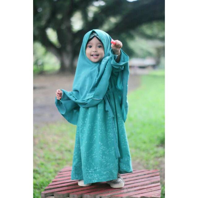 Syari CHILDREN& 39;S GAMIS SET EMBOSSED ORI BY AR RUWAIS