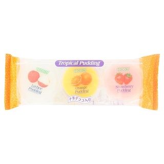 ว๊าว🍟 โคคอน ขนมพุดดิ้งรสผลไม้ต่างๆ ผสมวุ้นมะพร้าว 3 ถ้วย Cocon Assorted Fruit Flavoured Pudding with Nata de Coco 3pcs