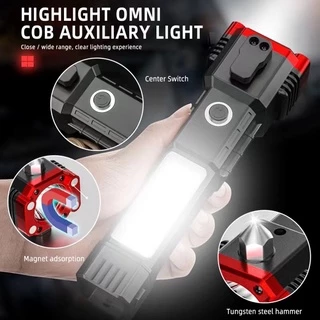 ไฟฉาย USB ชาร์จได้4โหมด,ไฟฉายพกพาน้ำหนักเบาแข็งแรงไฟฉายพลังสูงใช้กลางแจ้งกันน้ำได้ไฟ LED รุ่น ไฟฉาย-007