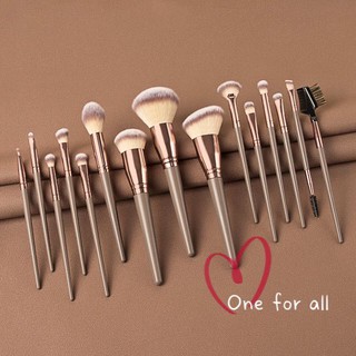 แปรงแต่งหน้า  brush set เซต15ชิ้น  แปรงปัดแก้ม แปรงไฮไลท์ แปลงแต่งหน้า Make up brush fancy H22 (2สี)