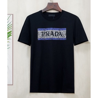 Prad1 ใหม่ เสื้อยืดคอกลม แขนสั้น ผ้าฝ้าย พิมพ์ลายตัวอักษร แฟชั่นฤดูร้อน 2022 ไซซ์ S-4XL