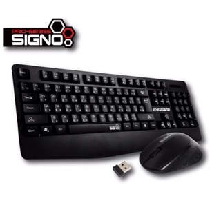 SIGNO ฃุดคีบอร์ด+เม้าไร้สาย รุ่นKW-740+WM-104 usb Wireless