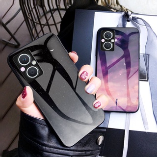 เคสแข็ง OPPO Reno7 Z 5G ฝาครอบกรณี Tempered Glass Casing OPPO Reno 7Z Reno7Z 5G เคสโทรศัพท์ Back Cover