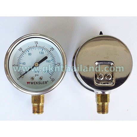 เกจวัดแรงดัน 0-30 psi & 0-200 KPA ยี่ห้อ WEKSLER