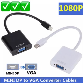 Mini DP To VGA Adapter 1080P แสดงพอร์ต VGA Dongle สำหรับ PC แล็ปท็อป