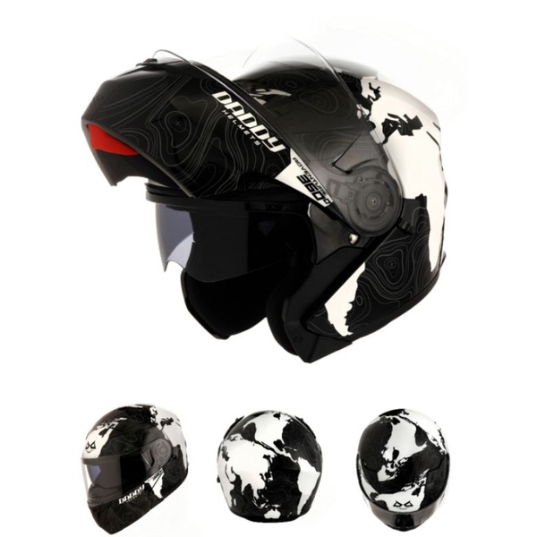 Daddy​ Helmet​ Carina Flip-Up.​ ADV360 BLACK-White. ไซส์​ M.