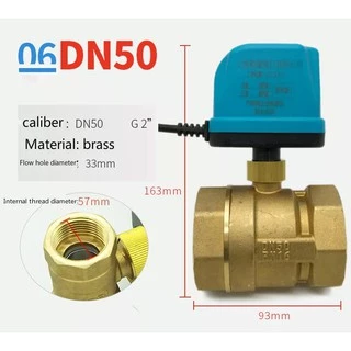 วาล์ว มอเตอร์วาล์ว บอลวาล์ว 2 สาย เปิดได้ไม่ต้องอาศัยแรงดันนำ้ ทองเหลือง Ball Valve ปกติปิด หยุดจ่ายไฟปิดเอง