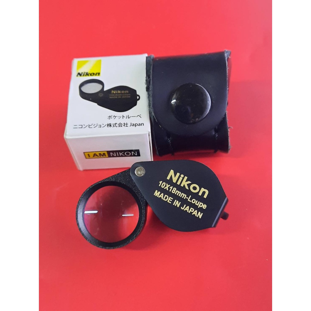 ์Nikon Full HD10x18mJepanเลนส์แก้วพร้อมซองหนังแท้ตรงรุ่นสีดำ-สีเงิน