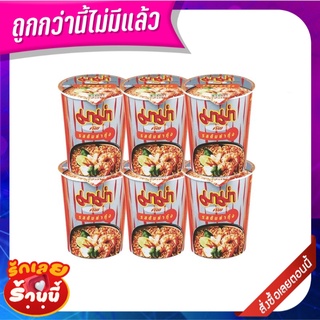 มาม่าคัพ บะหมี่กึ่งสำเร็จรูป รสต้มยำกุ้ง 60 กรัม x 6 ถ้วย Mama Cup Instant Noodle Shrimp Tom Yum Flavour 60 g x 6 cups