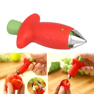 Nice Strawberry Stem Leaves Huller Remover Removal Fruit Corer Kitchen Tool UEB2