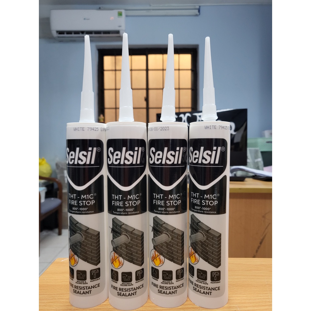 SELSIL Fixacryl THT M1C 1000 DEGREE FIRE-RESISTANT ADHESIVE 300ml