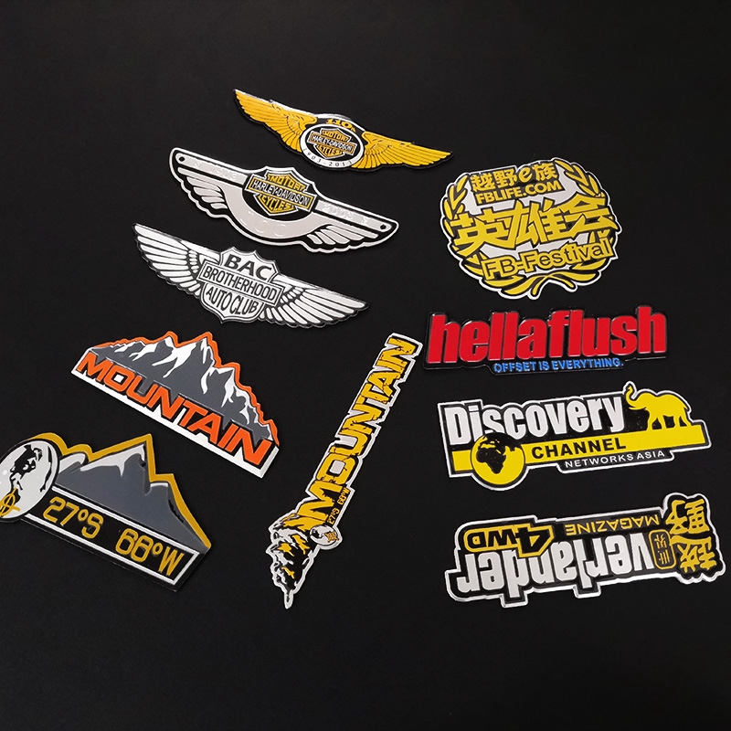 Off-road e-Clan Hero Club รถโลหะสติกเกอร์รถดัดแปลง Scratch ฝาครอบสติกเกอร์รถออฟโรด Discovery อลูมิเนียมสติกเกอร์หางสี่ล้อไดรฟ์ O