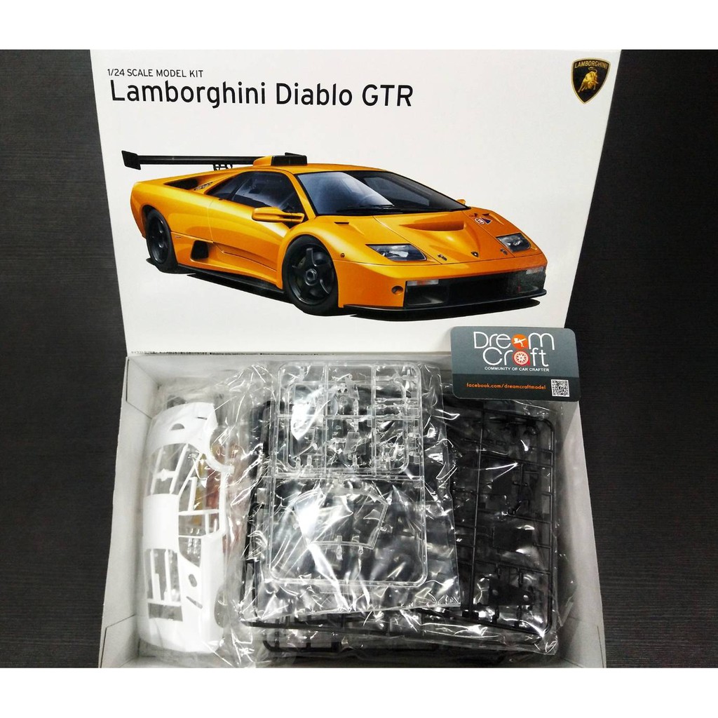 AOSHIMA 1/24 LAMBORGHINI DIABLO GTR (โมเดลรถยนต์ Model DreamCraft)