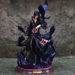 โมเดลวันพีช Naruto Akatsuki Organization Uchiha Itachi Crow Itachi Temple Itachi God Anime Figure GK Decoration Statue