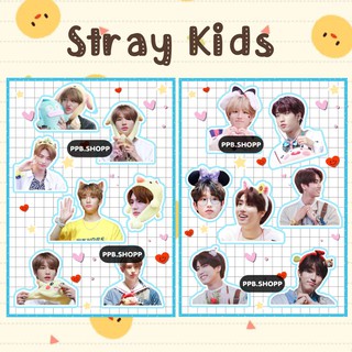 ( สั่งขั้นต่ำ 5 แผ่น ) สติ๊กเกอร์ไม่ไดคัท stray kids อ่านก่อนสั่งจ้า