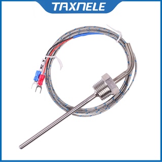 เซนเซอร์เทอร์โมคัปเปิล สเตนเลส 1/2 NPT Pt100 โพรบ 50 มม. 100 มม. 150 มม. 200 มม. สาย 2 ม. กันน้ํา