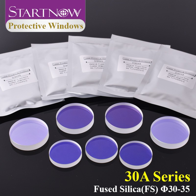 Startnow เลเซอร์ป้องกัน Windows Fused Silica Bo 30*3 35x4 สําหรับ WSX 1064nm HSG ไฟเบอร์ Penta ชิ้นส่วนเลเซอร์ตัดเลนส์เครื่อง