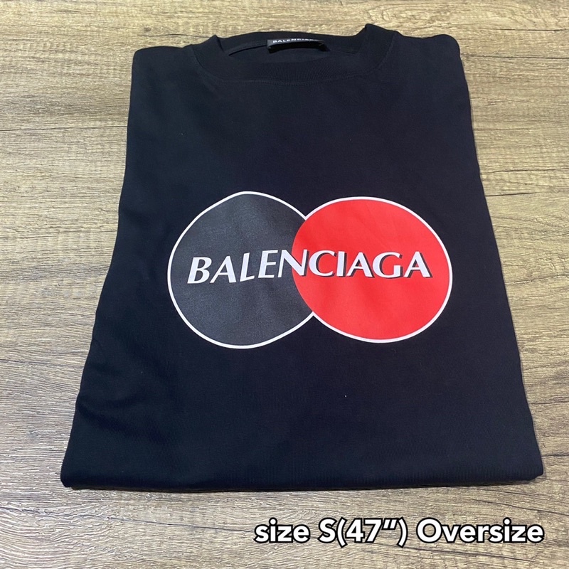 SALE!! Balenciaga uniform oversize t-shirt size S เสื้อ เสื้อยืด สีดำ บาเลนเซียก้า ของแท้ ส่งฟรี EMS ทั้งร้าน