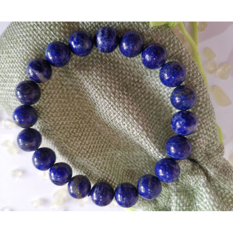 Lapis Lazuli 10 มม.สร้อยข้อมือ Lapis Lazuli