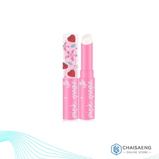 ลิปมัน Mistine Pink Magic Lip + Vitamin E Strawberry จากมีสทีน