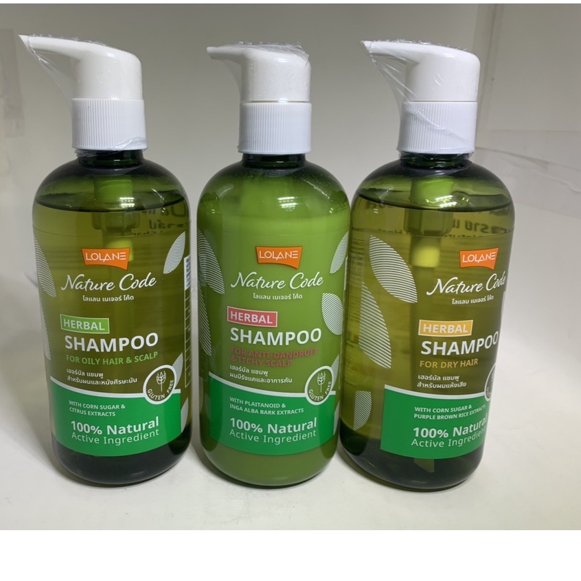 Phiên bản mới! Lolane Nature Code Herbal Shampoo 280 ml dầu gội thiên nhiên cho tóc dầu, gàu, ngứa 280 ml