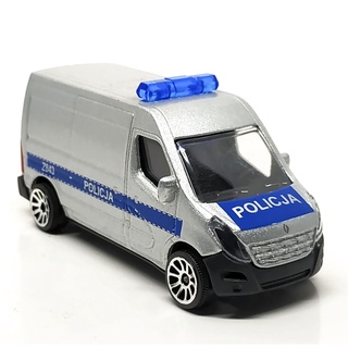 Majorette Renault Master - Policja Poland - Silver Color /Wheels 5U /scale 1/66 (3 inches) no Package