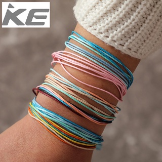 Simple Colored String Beach Braided Knotted Bracelet Bracelet Set of Six for girls for women